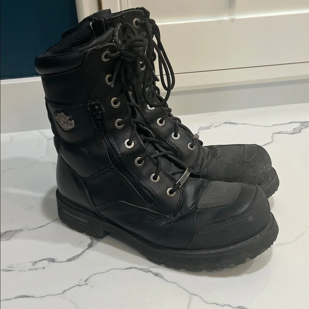 🎉Host Pick🎉 Harley Davidson black leather motorcycle boots